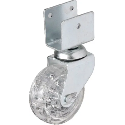 328 - 50x20 Mm Şeffaf Makaralı Kısa U Tablalı Teker 4 Adet - Lisinya