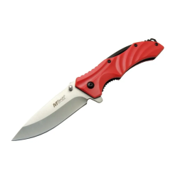4312 Kırmızı Kamp Çakı 20cm - Yarı Otomatik, Kemerlikli - Lisinya