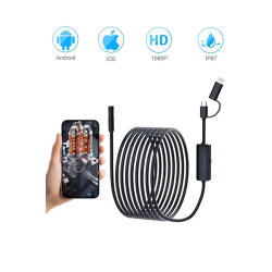 5 Metre Endoskop Yılan Video Kamera Ios Ve Android Uyumlu Led’li 8 Mm Sert Kablo 2mp - Lisinya