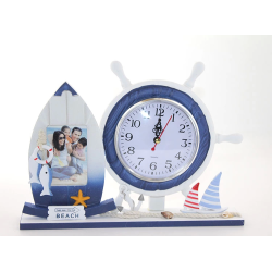 Ahşap Marin Dümenli Çerceveli Saat Alk2456 - Lisinya