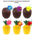 Ananas  Hindistan Cevizi Tasarımlı Pipetli Bardak Seti (6 Adet) - Lisinya