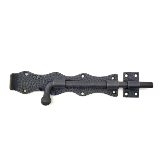 Antika Tarz Dekoratif Pirinç Dövme Kapı Sürgüsü - 20cm, Oksit - Lisinya Antika Tarz Dekoratif Pirinç Dövme Kapı Sürgüsü - 20cm, Oksit - Lisinya