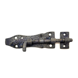 Antika Tarz Dekoratif Pirinç Dövme Kapı Sürgüsü - 7cm, Oksit - Lisinya