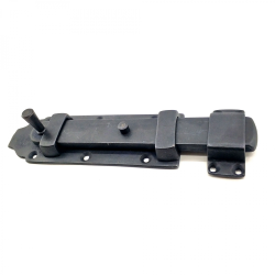 Antika Tarz Dekoratif Pirinç Yassı Kapı Sürgüsü - 55x215 Mm, Oksit - Lisinya