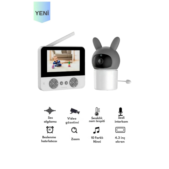 Bebek Kamerası Kumandalı Monitörlü Karşılıklı Konuşma Özellikli , Hatırlatıcılı Ip Bebek Kamerası - Lisinya Bebek Kamerası Kumandalı Monitörlü Karşılıklı Konuşma Özellikli , Hatırlatıcılı Ip Bebek Kamerası - Lisinya