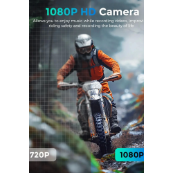 Bt68 Motosiklet Kask Bluetooth Kulaklık 1080p Kamera Ses Kontrolü Video Kayıt Özellikli İntercom - Lisinya