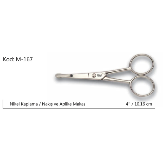 Europe Aplike Ve Nakış Makası Kıvrık Küt Uçlu No:4 10,16 Cm - Lisinya Europe Aplike Ve Nakış Makası Kıvrık Küt Uçlu No:4 10,16 Cm - Lisinya