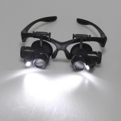 Gözlük Modeli 10x 15x 20x 25x Lens,2led Işıklı,büyüteç - Lisinya