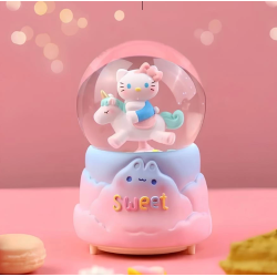 Hello Kitty Işıklı Müzikli Kar Küresi Orta Boy Alk3041 - Lisinya