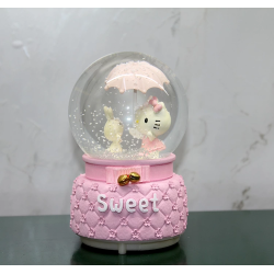 Hello Kitty Işıklı Müzikli Kar Küresi Orta Boy Alk3042 - Lisinya