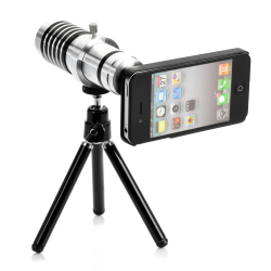 İphone5,5s,i̇phone4.4s Için Alüminyum 14x Optik Zoom Yakından Görüntü Çekme Dürbün - Lisinya