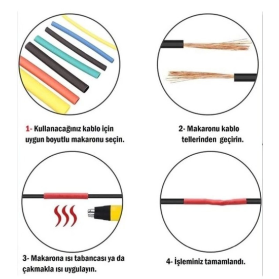 Kablo Koruyucu Makaron Seti 560 Parça - Lisinya Kablo Koruyucu Makaron Seti 560 Parça - Lisinya