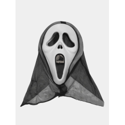 Kapşonlu Çığlık Maskesi Scream Maskesi - Hayalet Maskesi 33x21 Cm - Lisinya