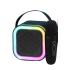 Karaoke Kablosuz Hoparlör Mikrofonlu Rgb Işıklı Bluetooth Speaker Tf Kart/usb Siyah - Lisinya