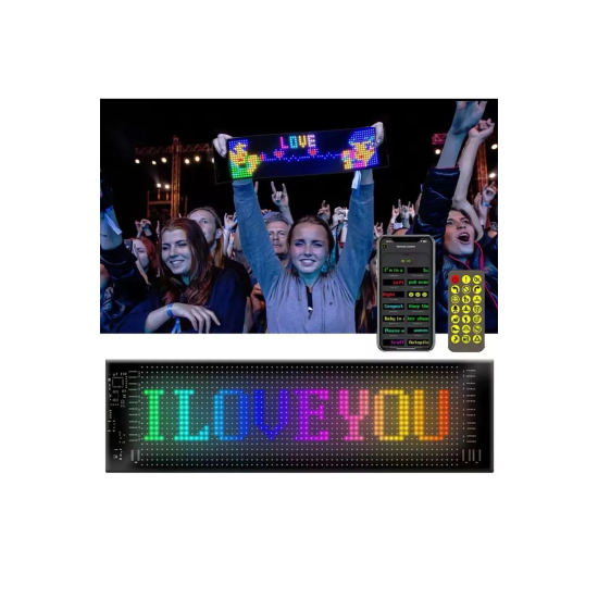Led Ekran Matrix Panel Cama Yapışan En Büyük Boy 16x96 Led Sayısı Araba Yazısı 12cm-59.5cm - Lisinya Led Ekran Matrix Panel Cama Yapışan En Büyük Boy 16x96 Led Sayısı Araba Yazısı 12cm-59.5cm - Lisinya