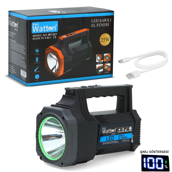 Led Şarjlı El Feneri 25w Wt-417 - Lisinya Led Şarjlı El Feneri 25w Wt-417 - Lisinya