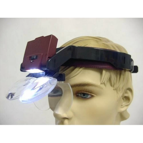 Lens Takmalı 4 Lens , Led Lambalı Şapka Tip Büyüteç - Lisinya Lens Takmalı 4 Lens , Led Lambalı Şapka Tip Büyüteç - Lisinya