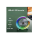 Masaüstü Vantilatör Usb Şarjlı Rgb Led Işıklı 3 Kademeli 180° Ayarlanabilir Soğutucu Fan Yeşil - Lisinya Masaüstü Vantilatör Usb Şarjlı Rgb Led Işıklı 3 Kademeli 180° Ayarlanabilir Soğutucu Fan Yeşil - Lisinya
