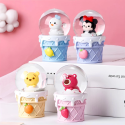 Mickey Mouse Işıklı Kar Küresi 7 Cm Alk3104 - Lisinya