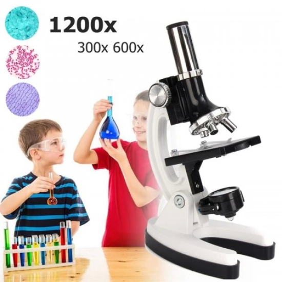 Mikroskop Taşınabilir Set 28 Parça Eğitim Mikroskop Kiti 300x 600x Ve 1200x Çocuklara - Lisinya Mikroskop Taşınabilir Set 28 Parça Eğitim Mikroskop Kiti 300x 600x Ve 1200x Çocuklara - Lisinya