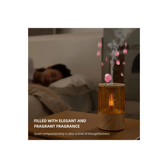 Mum Işığı Görünümlü Taşınabilir 125ml Kapasiteli Işıklı Aroma Yayıcı Hava Nemlendirici - Lisinya Mum Işığı Görünümlü Taşınabilir 125ml Kapasiteli Işıklı Aroma Yayıcı Hava Nemlendirici - Lisinya