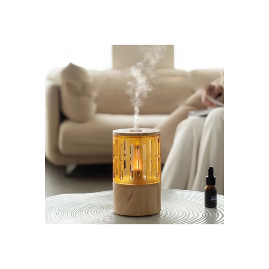 Mum Işığı Görünümlü Taşınabilir 125ml Kapasiteli Işıklı Aroma Yayıcı Hava Nemlendirici - Lisinya Mum Işığı Görünümlü Taşınabilir 125ml Kapasiteli Işıklı Aroma Yayıcı Hava Nemlendirici - Lisinya