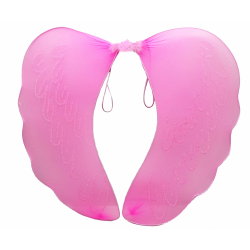 Pembe Renk Ortası Pembe Tüylü Tül Peri Kanadı 40x50 Cm - Lisinya