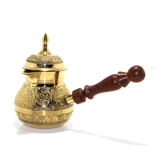 Pirinç Cezve 6inç İnc Ksk423 - Lisinya Pirinç Cezve 6inç İnc Ksk423 - Lisinya