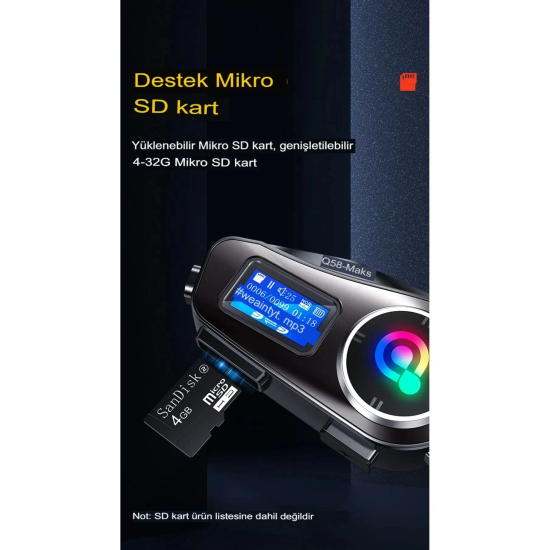 Q58-max Radyolu 2 Kişi Bağlantılı Bluetooth Kask Kulaklık Ekranlı Fenerli Müzik Ve Telsiz Intercom - Lisinya Q58-max Radyolu 2 Kişi Bağlantılı Bluetooth Kask Kulaklık Ekranlı Fenerli Müzik Ve Telsiz Intercom - Lisinya