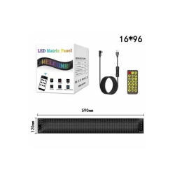 Rp1259 Led Matrix Panel 16x96cm Telefon Kontrollü Kayar Led Animasyon Aydınlatma - Lisinya