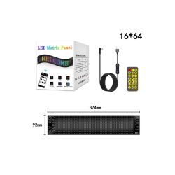 Rp937 Led Matrix Panel 16x64cm Telefon Kontrollü Kayar Led Animasyon Aydınlatma - Lisinya