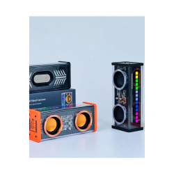 Şeffaf Mecha Müzik Tws Stereo Rgb İşıklı Hoparlör Kablosuz Bluetooth 5.0 Taşınabilir Hoparlör V9 - Lisinya