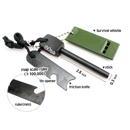 Survive Magnezyum Çubuğu Ateş Başlatıcı Çakmak Taşı - Lisinya Survive Magnezyum Çubuğu Ateş Başlatıcı Çakmak Taşı - Lisinya