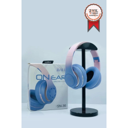 Sn-36 On-ear Kafa Üstü Kablosuz  Kulaklık Bluetooth 5.1  Blue - Lisinya