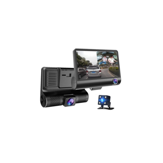Araç Içi Kamera Gece Görüşlü 3 Kameralı 4 Inç 1080p Yol Kayıt Kamerası Geri Vites - Lisinya Araç Içi Kamera Gece Görüşlü 3 Kameralı 4 Inç 1080p Yol Kayıt Kamerası Geri Vites - Lisinya