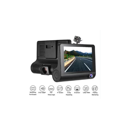 Araç Içi Kamera Gece Görüşlü 3 Kameralı 4 Inç 1080p Yol Kayıt Kamerası Geri Vites - Lisinya Araç Içi Kamera Gece Görüşlü 3 Kameralı 4 Inç 1080p Yol Kayıt Kamerası Geri Vites - Lisinya