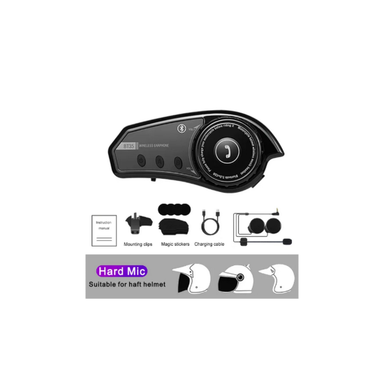 Bt35 Kask Kulaklık Bluetooth 5.0 Motosiklet Interkom Su Geçirmez Kablosuz Kulaklık - Lisinya Bt35 Kask Kulaklık Bluetooth 5.0 Motosiklet Interkom Su Geçirmez Kablosuz Kulaklık - Lisinya