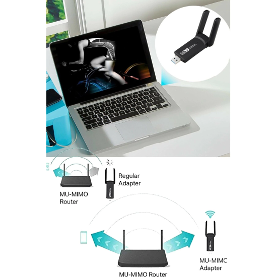 Dual Band Ac1200 Usb 3.0 Adaptör Kablosuz Kablosuz Yükseltici - Lisinya Dual Band Ac1200 Usb 3.0 Adaptör Kablosuz Kablosuz Yükseltici - Lisinya