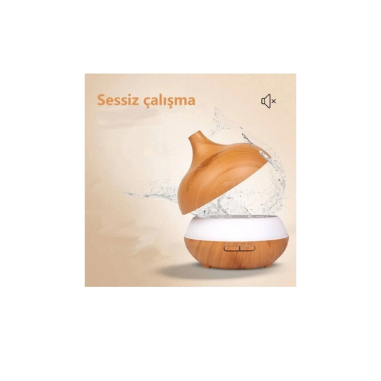 Hava Nemlendirici 7 Led Işıklı Aromatik Oda Kokusu 550 Ml Kahve Aroma Difüzörü Buhar Makinası - Lisinya