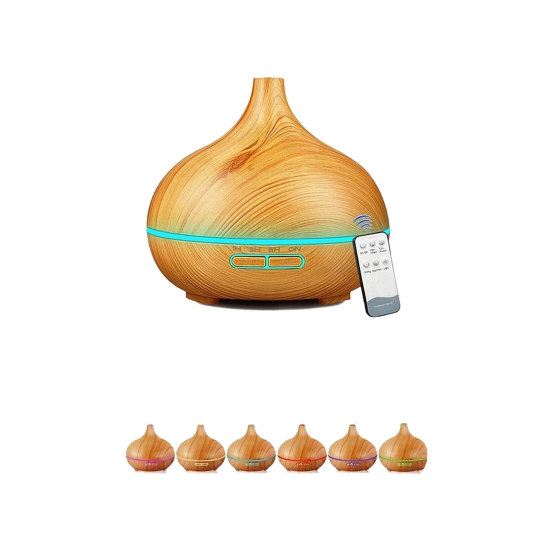 Hava Nemlendirici 7 Led Işıklı Aromatik Oda Kokusu 550 Ml Kahve Aroma Difüzörü Buhar Makinası - Lisinya