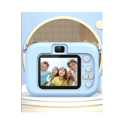 Mini 1080p Hd Çocuk Kamera Dijital Fotoğraf Makinesi 2.0 Inç Ekran 5 Adet Oyun Mavi - Lisinya