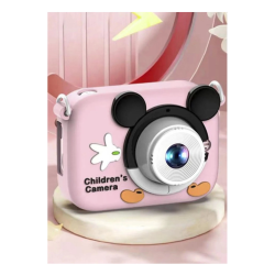 Mini 1080p Hd Çocuk Kamera Dijital Fotoğraf Makinesi 2.0 Inç Ekran 5 Adet Oyun Pembe - Lisinya