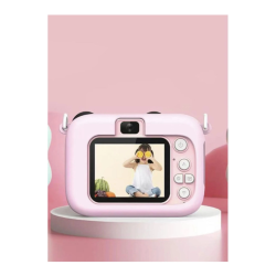Mini 1080p Hd Çocuk Kamera Dijital Fotoğraf Makinesi 2.0 Inç Ekran 5 Adet Oyun Pembe - Lisinya