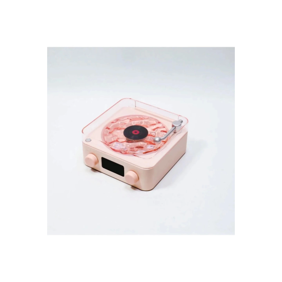 Waves Nostalji Plak Görünümlü Bluetooth Hoparlör 3d Ses Dalgası Retro Müzik Plak Pembe - Lisinya Waves Nostalji Plak Görünümlü Bluetooth Hoparlör 3d Ses Dalgası Retro Müzik Plak Pembe - Lisinya