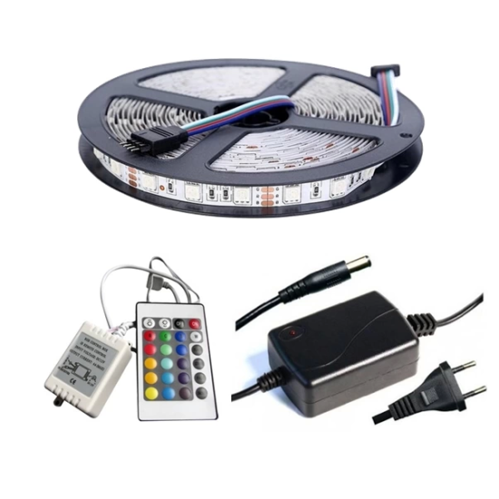 Winboss 5mt Rgb Şerit Led Slikonlu Adaptör Uzaktan Kumanda Tak Çalıştır - Lisinya Winboss 5mt Rgb Şerit Led Slikonlu Adaptör Uzaktan Kumanda Tak Çalıştır - Lisinya