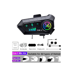 ﻿y10 2x Motosiklet Kask İntercom Çift Eşleşme Rgb Işıklı Bluetooth Kulaklık 5,3 - Lisinya