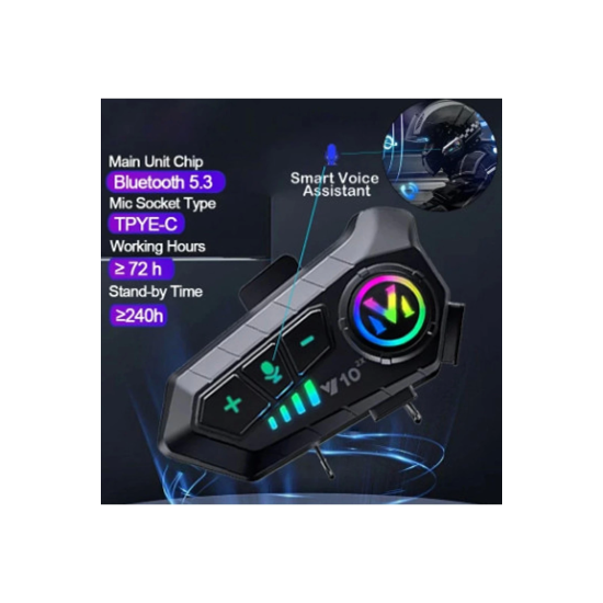 y10 2x Motosiklet Kask İntercom Çift Eşleşme Rgb Işıklı Bluetooth Kulaklık 5,3 - Lisinya y10 2x Motosiklet Kask İntercom Çift Eşleşme Rgb Işıklı Bluetooth Kulaklık 5,3 - Lisinya