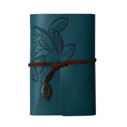 Yaprak Desenli Deri Defter - Lisinya