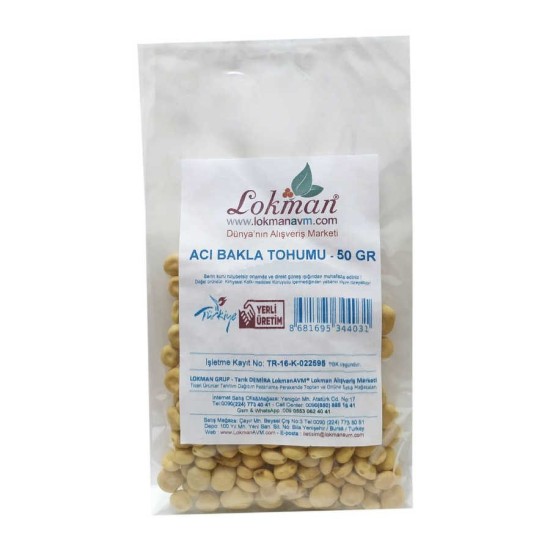 Acı Bakla Tohumu Yahudi Baklası Doğal 50 Gr Paket Acı Bakla Tohumu Yahudi Baklası Doğal 50 Gr Paket