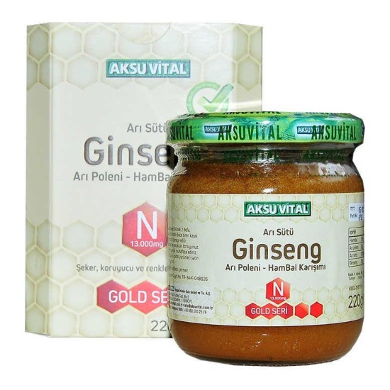Arı Sütü Ginseng Polen Bal Karışımı 220 Gr Arı Sütü Ginseng Polen Bal Karışımı 220 Gr